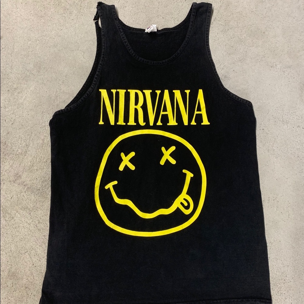Nirvana Men’s Black Tank Top Size: Large